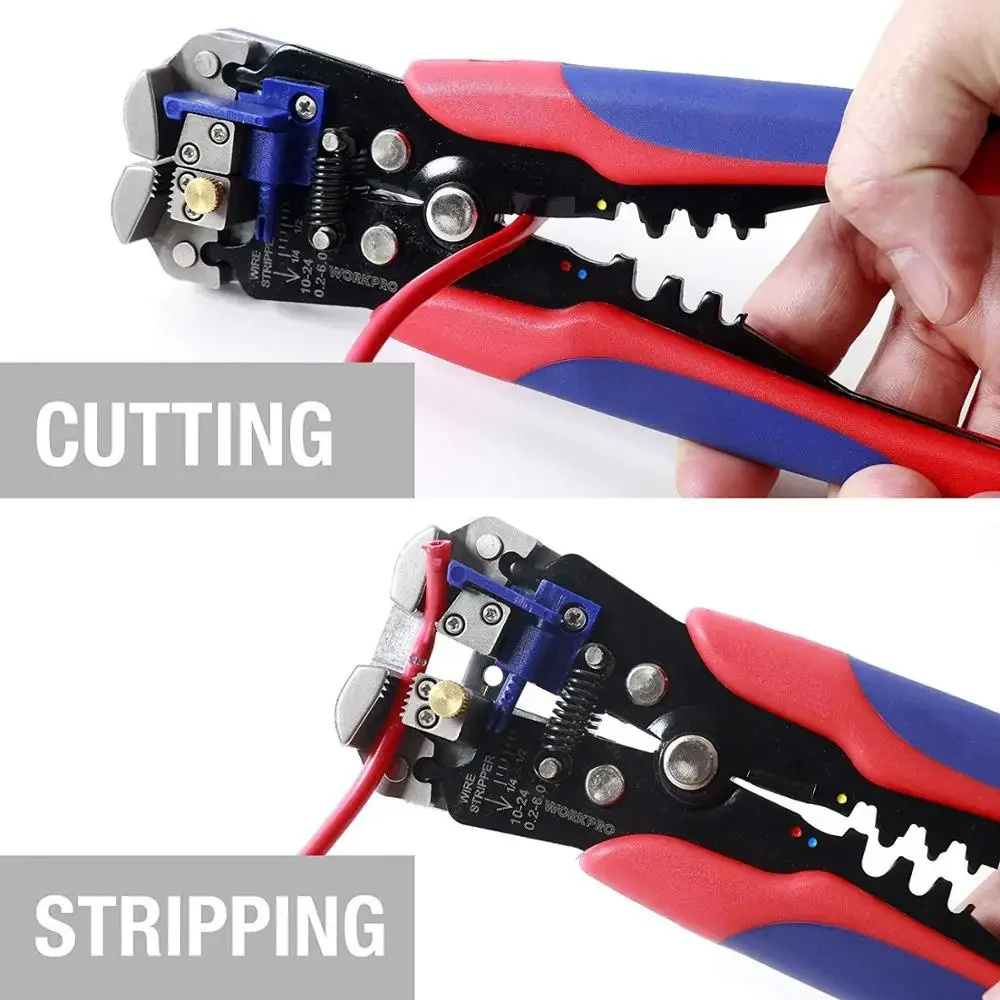 WORKPRO 8" Crimper Cable Cutter Automatic Wire Stripper Multifunction Pliers for Wire Stripping Crimping Terminal 0.2-6.0mm² - الصورة 5