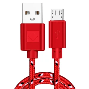 OLAF Micro USB Cable 1M 2M 3M Fast Charging Data Cord Charger Adapter For Samsung S7 Xiaomi Huawei Android Phone Microusb Cable<span> - </span>Red, 100cm