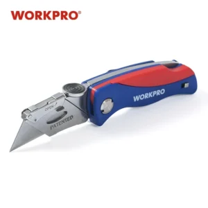 WORKPRO Folding Knife With 15 Blades Heavy Duty Stainless Steel Utility Knife Electrician Cutter Outdoor Hand Tools<span> - </span>With 5pc Blades