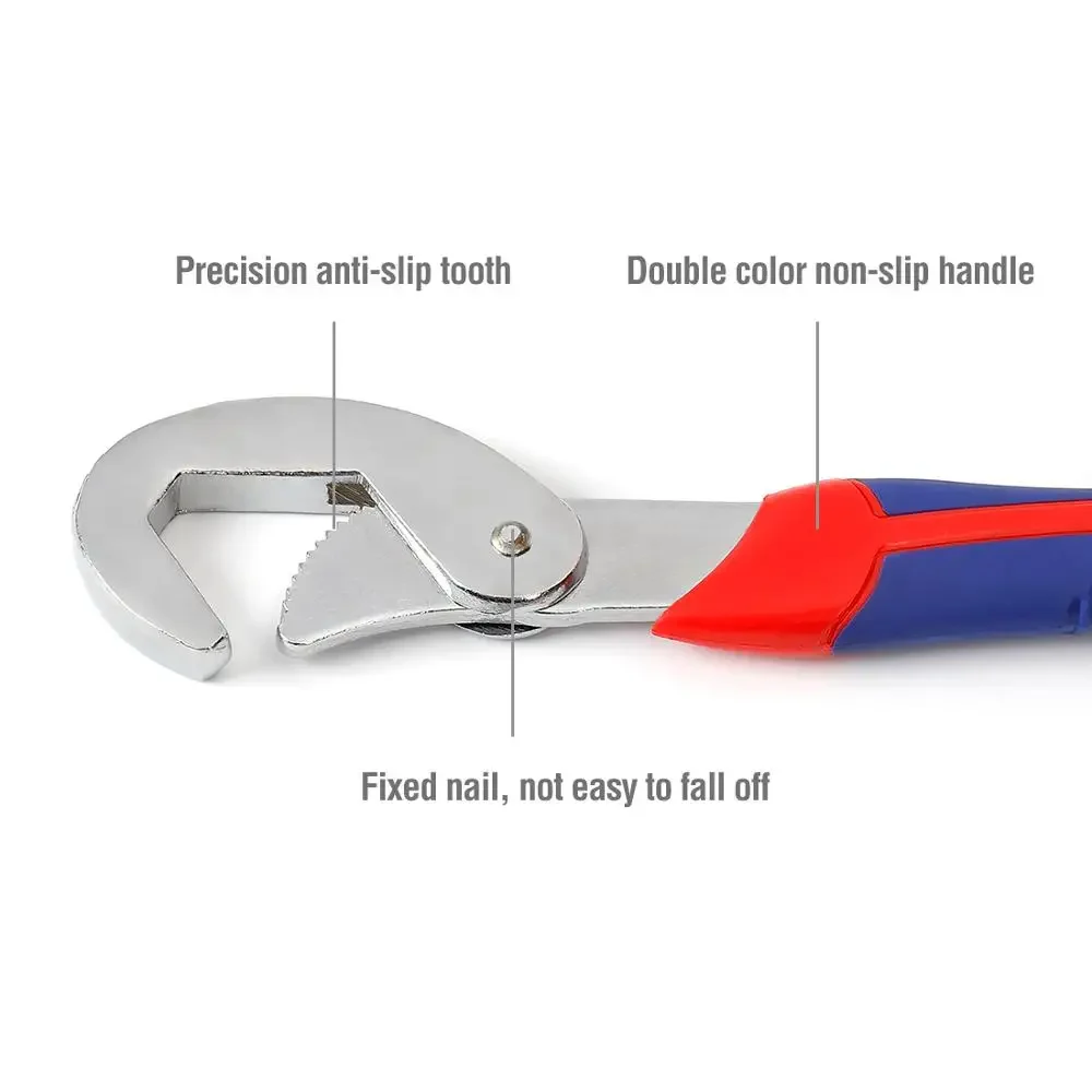 WORKPRO Adjustable Wrench Spanner Set Multi-Function Universal Quick Snap Soft Grip - الصورة 4