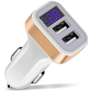 OLAF Dual USB Car Charger LED Digital Display GPS Auto Fast Charge Adapter USB Chargers For Samsung Xiaomi Tablet Car-Charger