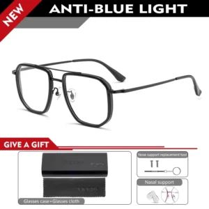 VICKY Fashion New Business Men's Large-rimmed Glasses Can Be Customized Prescription Anti-blue Light Glasses Retro Glasses Frame