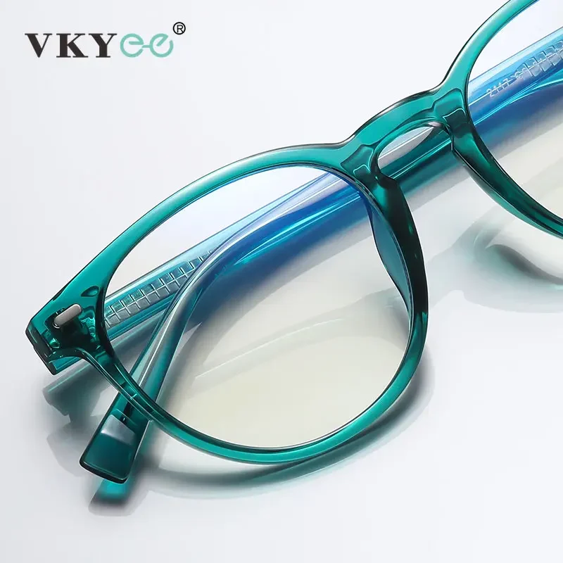 VICKY Unisex Retro Round Myopia Prescription Reading Glasses Women Anti Blue Light Blocking Optical Eyeglasses Frame Men PFD2117 - الصورة 3