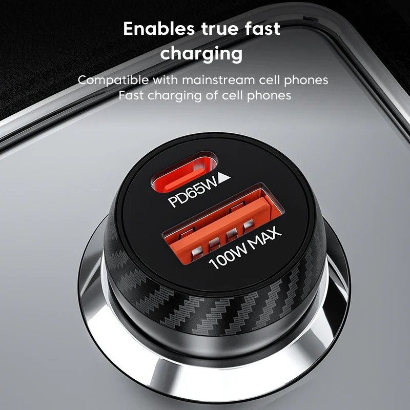 Olaf 165W PD Type C USB Car Charger Fast Charging Mini Mobile Phone Car Charger Adapter For iphone Huawei Samsung Xiaomi Tablet - Image 2