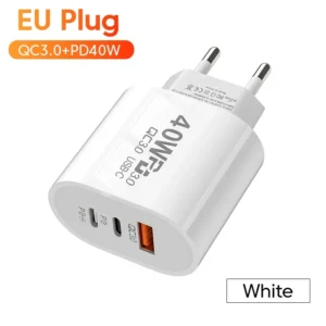 Olaf 60W USB C Charger 3 Port Type C PD QC3.0 CellPhone Wall Charger Adapter For Xiaomi Samsung S9 iPhone 13 Fast USB carregador<span> - </span>StyleA EU 40W