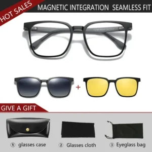 VICKY NEW IN Magnetic Clip on Optical Myopia Glasses For Men Women Polarized Sunglasses Prescription Reading Glasses TJ2190