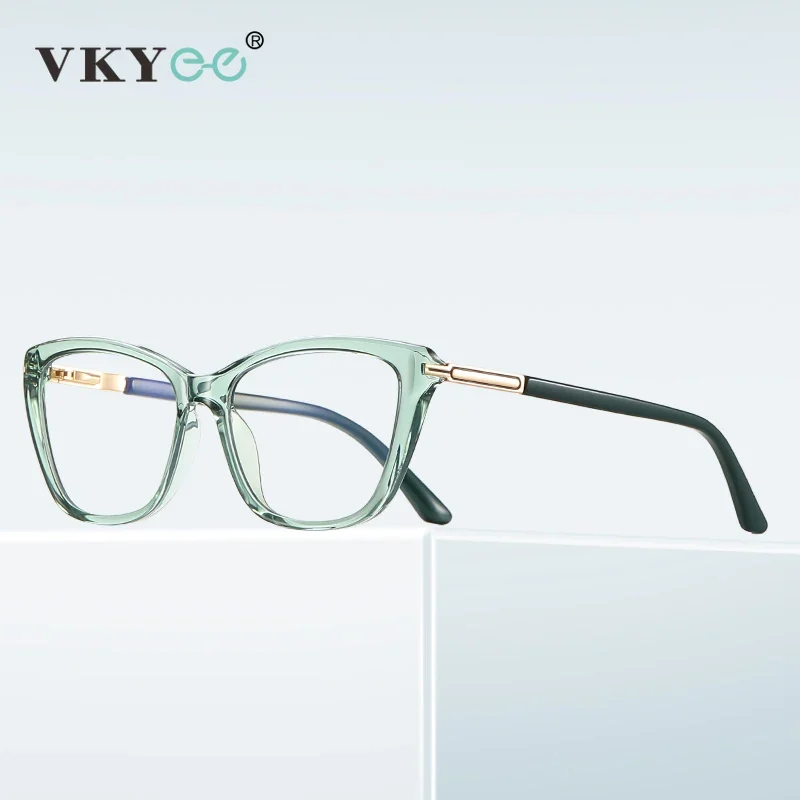 VICKY Simple Classic Butterfly Personalized Design Women's Anti-Blue Light Reading Glasses Customizable Prescription PFD2233 - الصورة 2