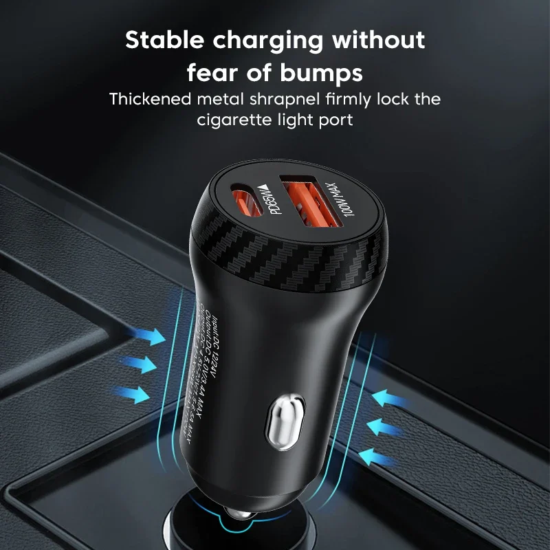 Olaf 165W PD Type C USB Car Charger Fast Charging Mini Mobile Phone Car Charger Adapter For iphone Huawei Samsung Xiaomi Tablet - Image 5