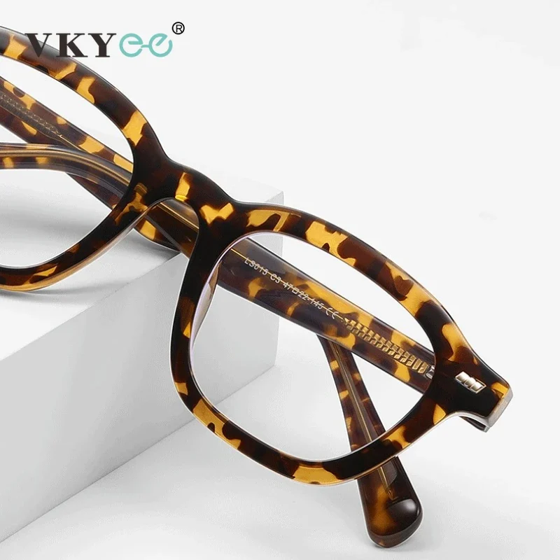 VICKY Simple Personalized Retro Design Small Frame Geometric Fashion Anti-blue Light Glasses Customizable Prescription LS015 - الصورة 3