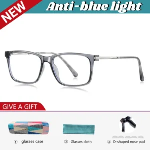 VICKY New Classic Simple Square Geometric Design Men's Anti-blue Light Reading Glasses Can Be Customized Prescription LS212