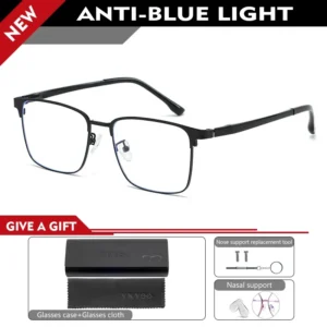 VICKY Simple Retro Personalized Geometric Design Men's Anti-blue Light Reading Glasses Can Be Customized Prescription MS9789