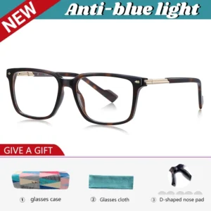 VICKY Simple Classic Geometric Square Frame Design Anti-Blue Light Reading Glasses Men Customizable Myopia Prescription LS223