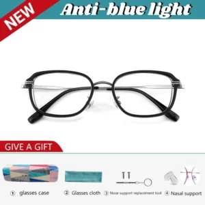 VICKY Simple Oval Geometric Personalized Design Eyewear TR Blue Light Protection Glasses Customizable Prescription 23061