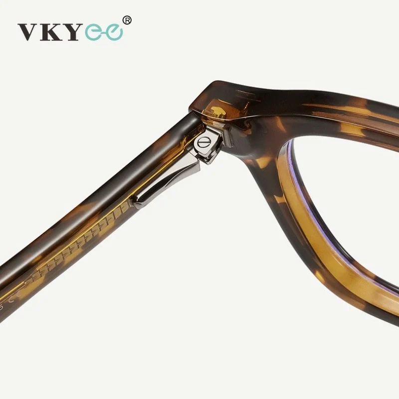VICKY Simple Personalized Retro Design Small Frame Geometric Fashion Anti-blue Light Glasses Customizable Prescription LS015 - الصورة 4
