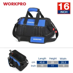 WORKPRO Tool HandBag Electrician Bag Tool Organizers Waterproof Tool Storage Bag<span> - </span>16 Inch Tool Bag