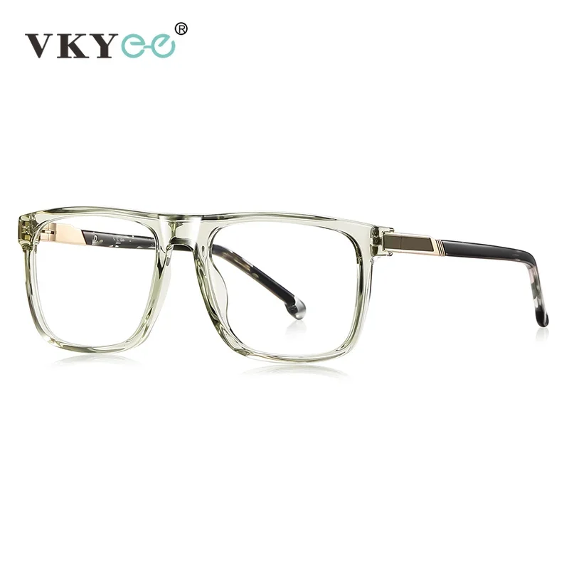 VICKY New Large Frame Fashionable Design Unique Simple Men's Anti-Blue Light Glasses Customizable Prescription LS225 - الصورة 6