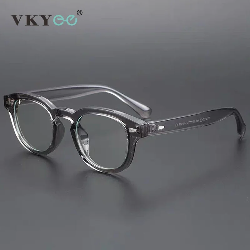 VICKY Fashion Simple Round Geometric Design Women's Anti-Blue Light Glasses Men's Reading Glasses Customizable Prescription - الصورة 3