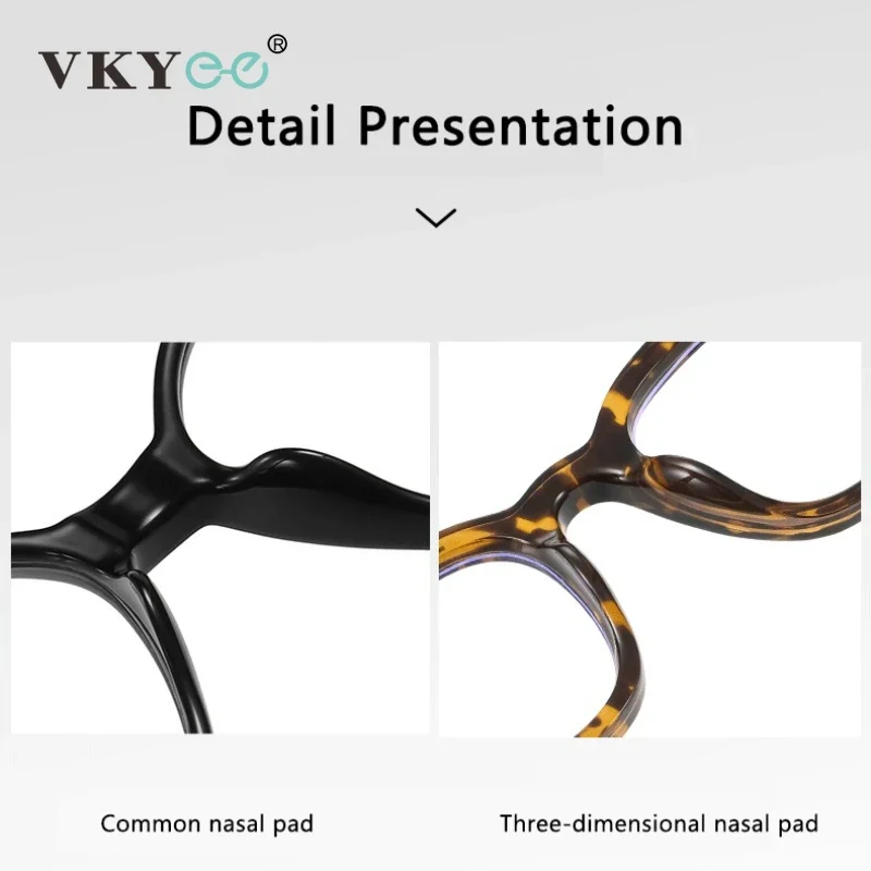 VICKY Simple Personalized Retro Design Small Frame Geometric Fashion Anti-blue Light Glasses Customizable Prescription LS015 - الصورة 6