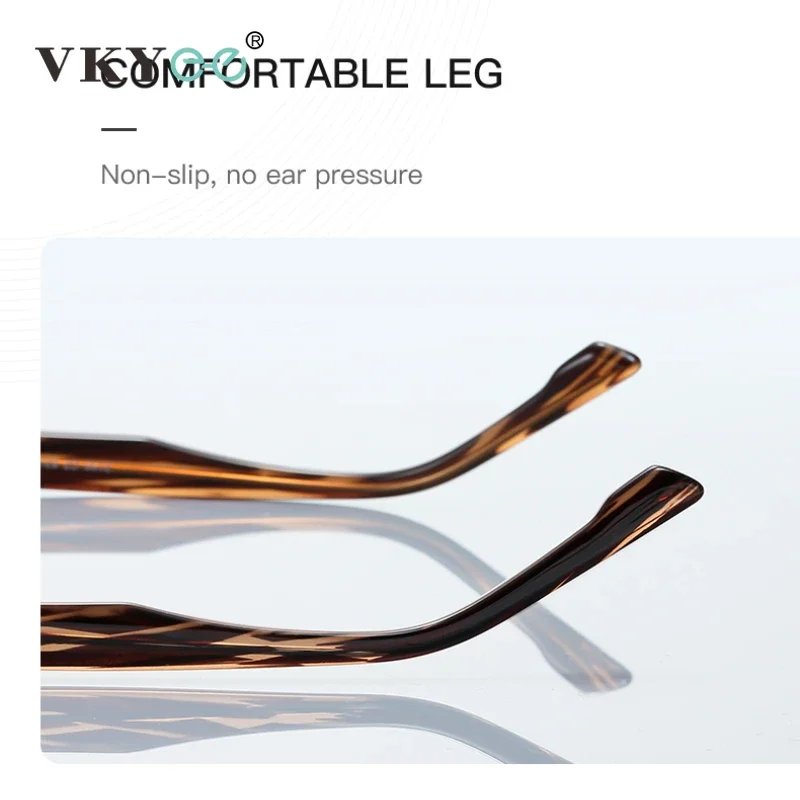 VICKY Square Eyeglasses Frame Simple Large Frame Men Reading Computer Blue Light Blocking Classic Retro Reading Glasses PFD2199 - الصورة 5