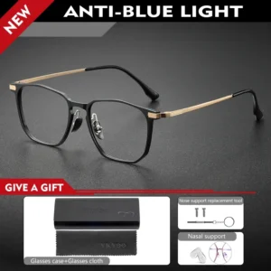 VICKY Ultra-light Aluminum Titanium Business Fashion Eyeglasses Anti-Blue Light Reading Glasses Men Myopia Prescription 20241