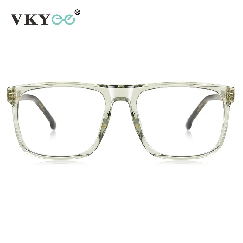 VICKY New Large Frame Fashionable Design Unique Simple Men's Anti-Blue Light Glasses Customizable Prescription LS225 - الصورة 3