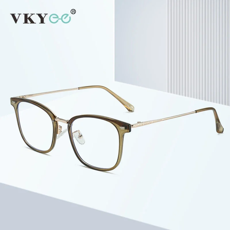 VICKY Fashion New Simple Men's Anti-blue Light Glasses TR 90 Women's Myopia Glasses Can Be Customized Prescription HM878 - الصورة 2