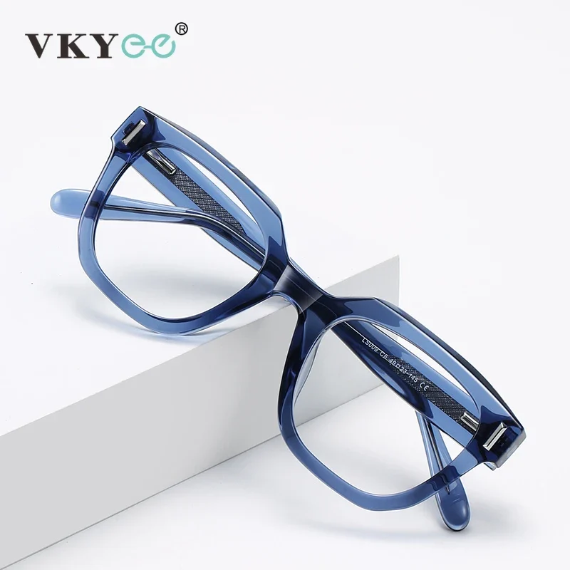VICKY New Fashion Personalized Geometric Design Men's and Women's Anti-Blue Light Reading Glasses Customizable Prescription