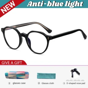 VICKY Simple Fashion Geometric Polygonal Personalized Design Blue Light Reading Glasses Customizable Prescription PFD2084
