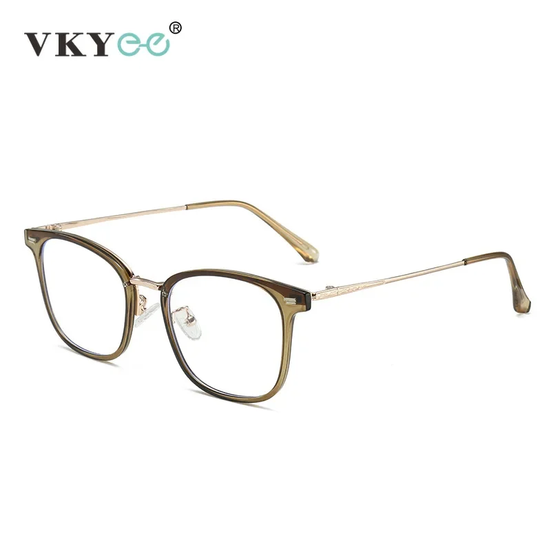 VICKY Fashion New Simple Men's Anti-blue Light Glasses TR 90 Women's Myopia Glasses Can Be Customized Prescription HM878 - الصورة 5