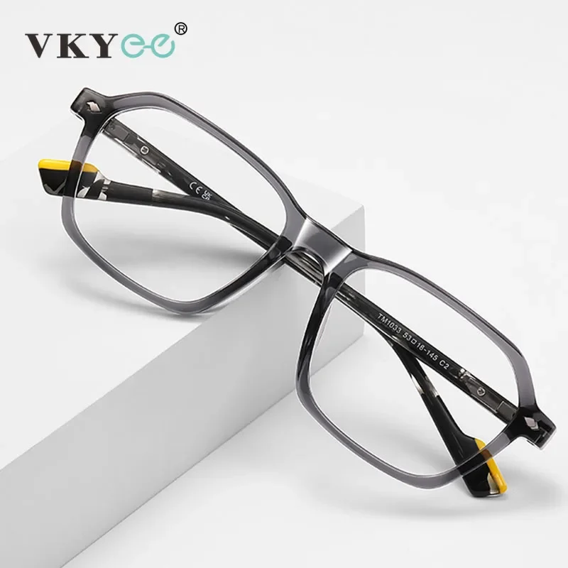 VICKY New Retro Simple Geometric Square Frame Design Men's Anti-blue Light Glasses Can Be Customized Prescription LS224