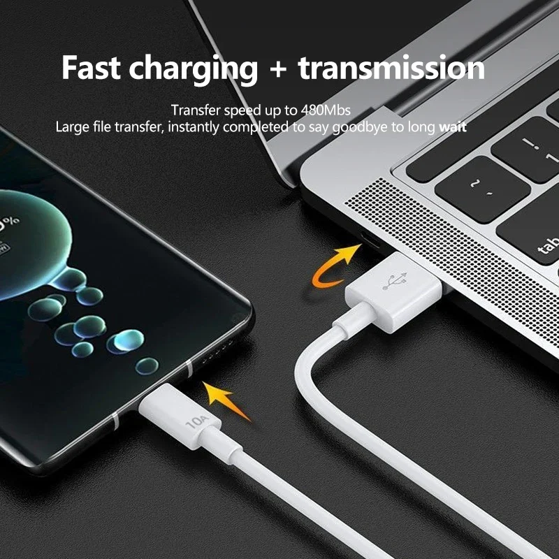Olaf 10A Type c Fast Charging Cable for Xiaomi Mi 12 Poco Huawei Mate 40 50 Mobile Phone 120W USB C Charger Cable Data Cord Wire - الصورة 2