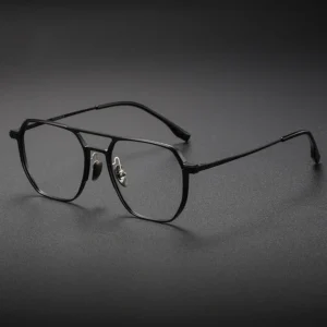 VICKY Large Frame Aluminum Frame Titanium Business Anti-Blue Light Reading Glasses Men Ladies Customizable Prescription ZY-20239