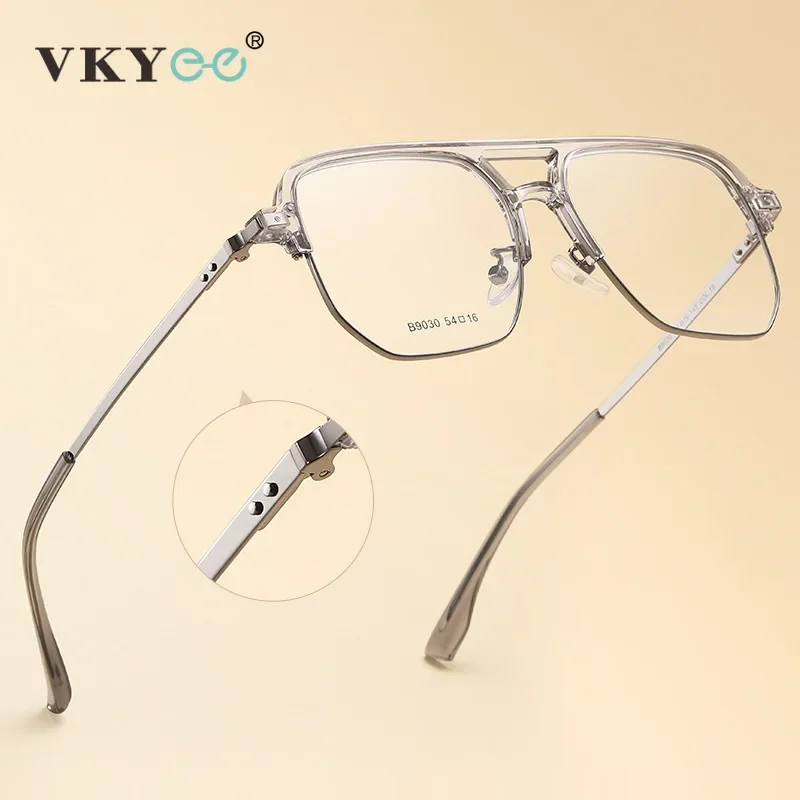 VICKY Fashion New Models of Personalized Simple Design Men's Anti-blue Light Reading Glasses Can Be Customized Prescription 9030 - الصورة 4