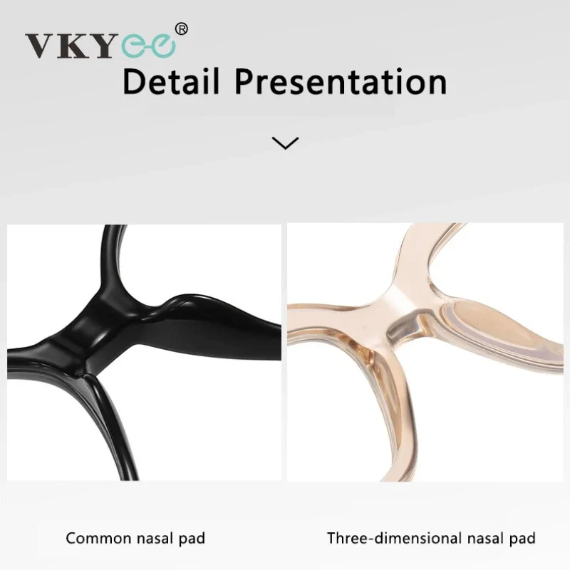 VICKY Simple Design Clear Rectangle Men's Anti-Blue Light Customizable Myopia Glasses Prescription Reading Glasses Women LS001 - الصورة 5