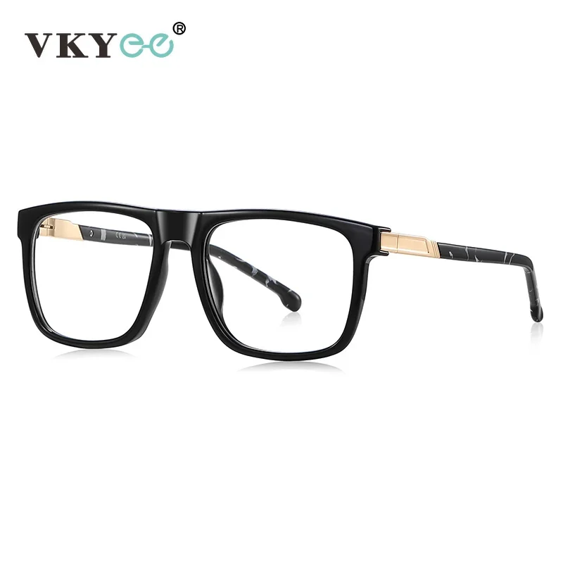 VICKY New Large Frame Fashionable Design Unique Simple Men's Anti-Blue Light Glasses Customizable Prescription LS225 - الصورة 4