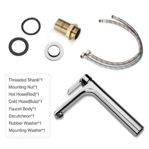 HAUSHOF Basin Faucet Chrome Kitchen Faucet Stainless Steel Kitchen Faucet Faucets Sprayer Kitchen Sink Faucet Deck Mount<span> - </span>Long