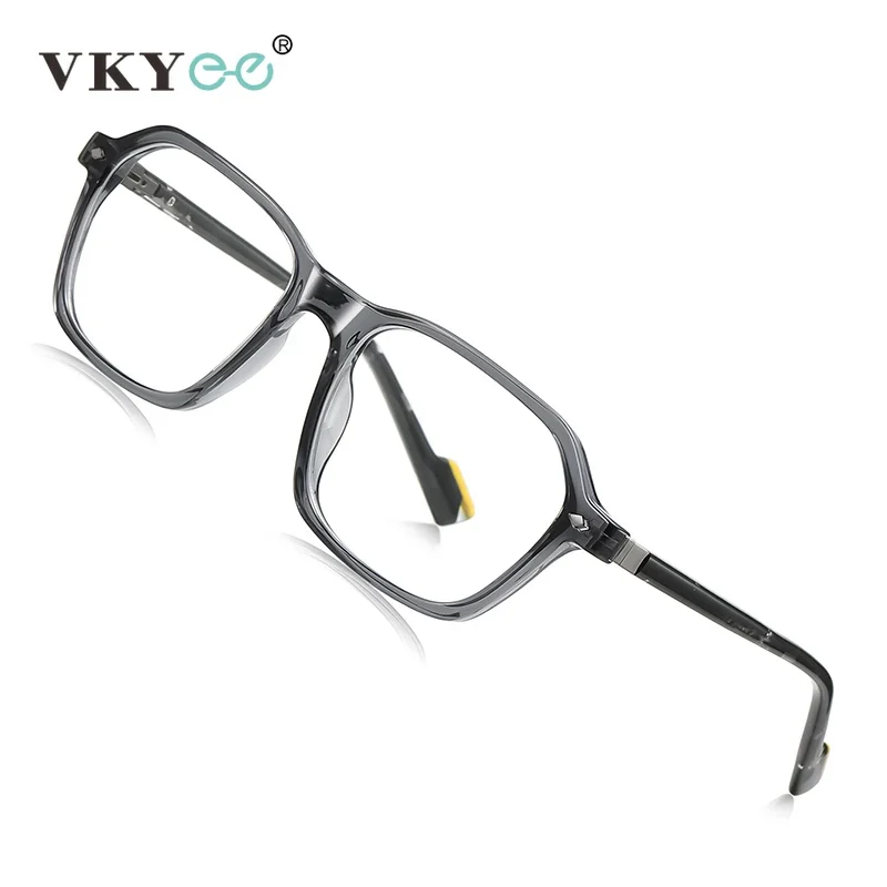 VICKY New Retro Simple Geometric Square Frame Design Men's Anti-blue Light Glasses Can Be Customized Prescription LS224 - الصورة 2