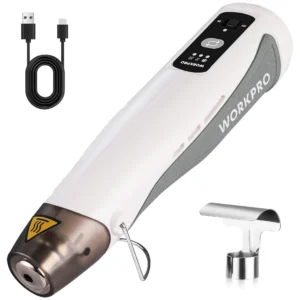 WORKPRO 7.2V Cordless Heat Gun with Reflector Nozzle, 2 Temp Settings 150℃/360℃，Shrink Wrapping PVC, Drying Paint, Mini