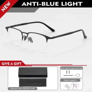 VICKY Classic Business Half Rim Eyeglasses Black Reading Glasses Men 888 Retro Anti-Blue Light Frames Customizable prescriptions
