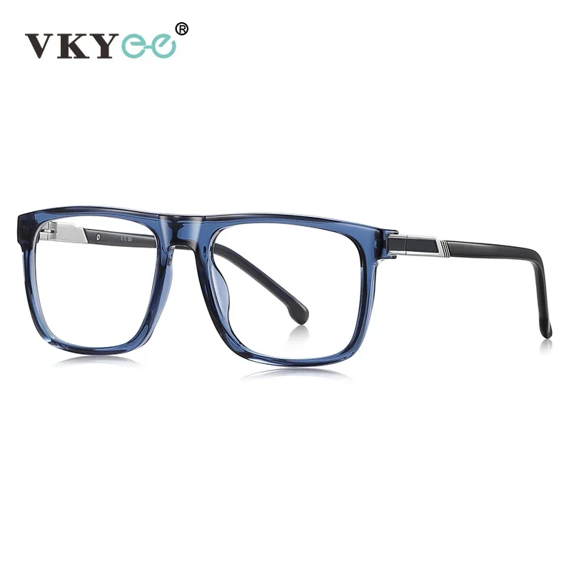 VICKY New Large Frame Fashionable Design Unique Simple Men's Anti-Blue Light Glasses Customizable Prescription LS225 - الصورة 5