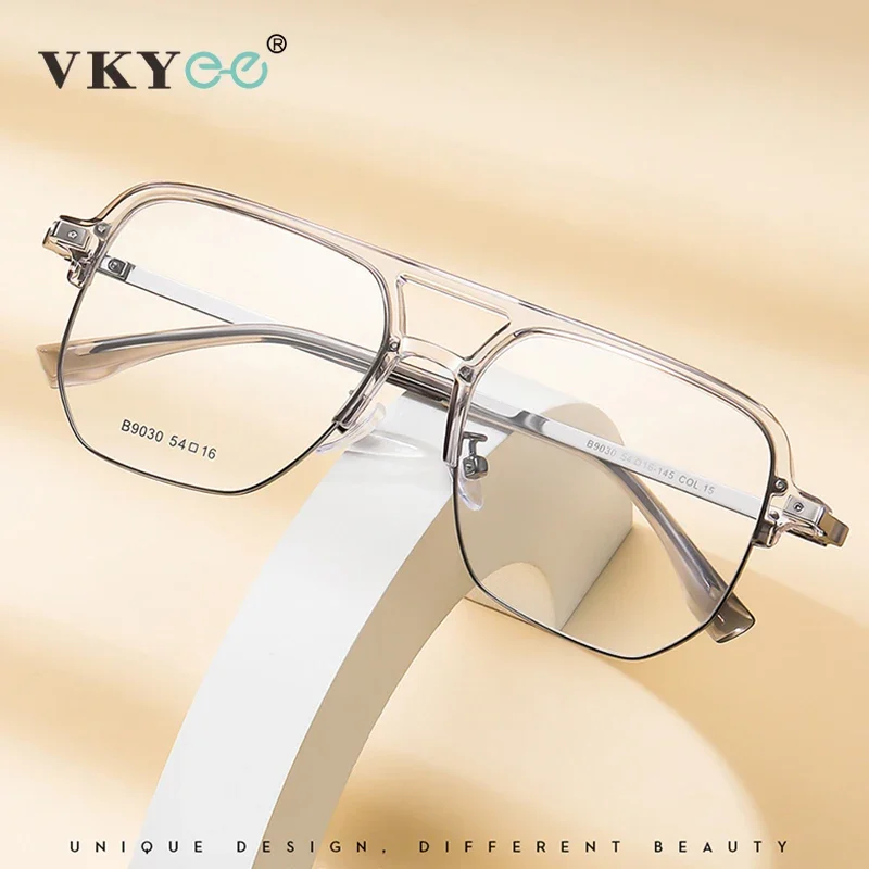 VICKY Fashion New Models of Personalized Simple Design Men's Anti-blue Light Reading Glasses Can Be Customized Prescription 9030 - الصورة 3