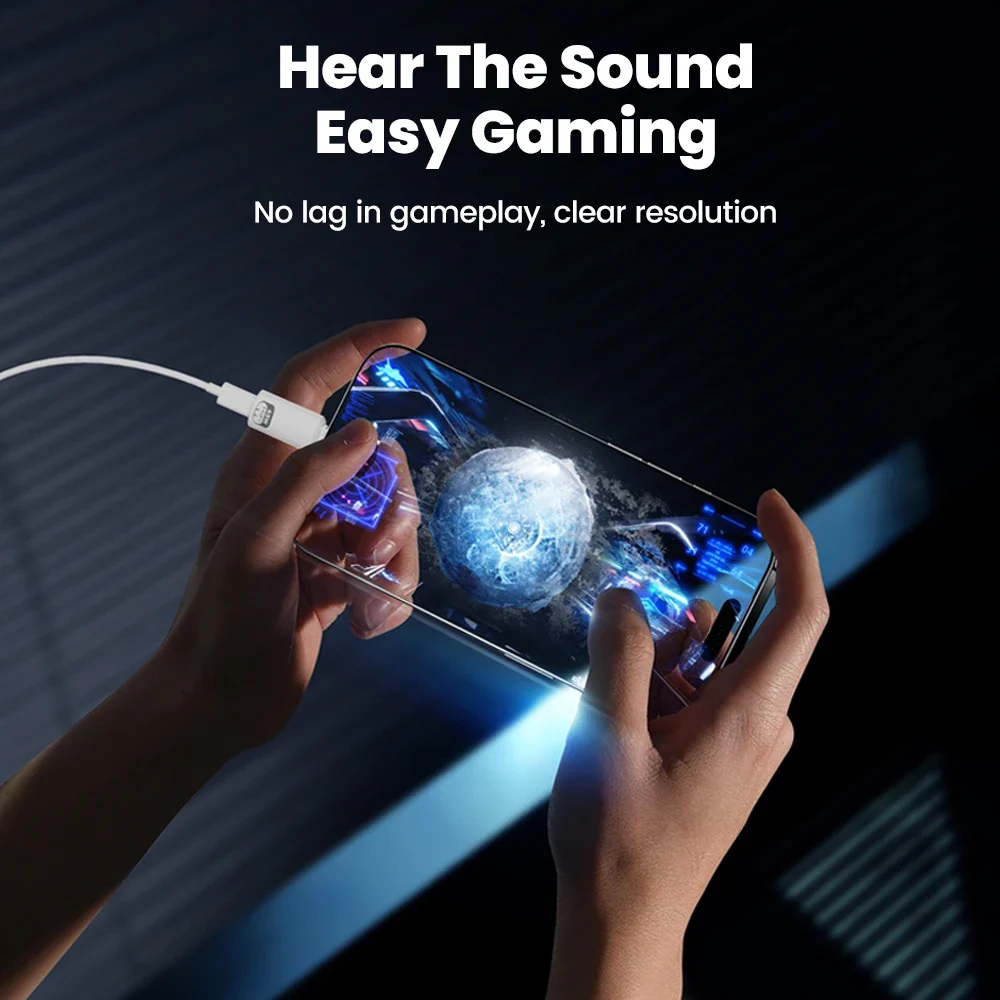 Lightning To USB Type C Adapter Support Call Music Recording Carplay 45W Fast Charging Data Transfer Type C To Lightning Adapter - الصورة 6