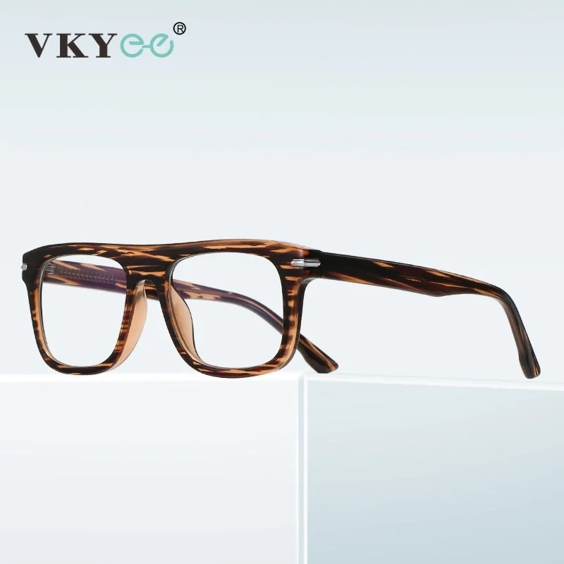 VICKY Square Eyeglasses Frame Simple Large Frame Men Reading Computer Blue Light Blocking Classic Retro Reading Glasses PFD2199 - الصورة 2