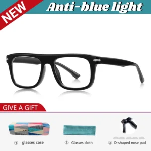 VICKY Square Eyeglasses Frame Simple Large Frame Men Reading Computer Blue Light Blocking Classic Retro Reading Glasses PFD2199