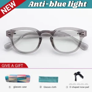 VICKY Fashion Simple Round Geometric Design Women's Anti-Blue Light Glasses Men's Reading Glasses Customizable Prescription