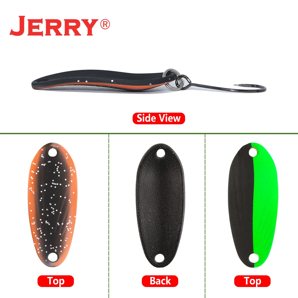 Jerry Triones 3g 5g High Quality Fishing Spoons Single Hook Trout Spoons Area Trout Fishing Lures Two Side Color Hard Lures - الصورة 2