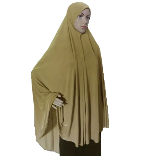 Muslim Women Hijab Large Scarf Amira Khimar Overhead Niqab Nikab Eid Ramadan Prayer Clothes Arab Islamic Hijabs Head Wrap Shawl - الصورة 2