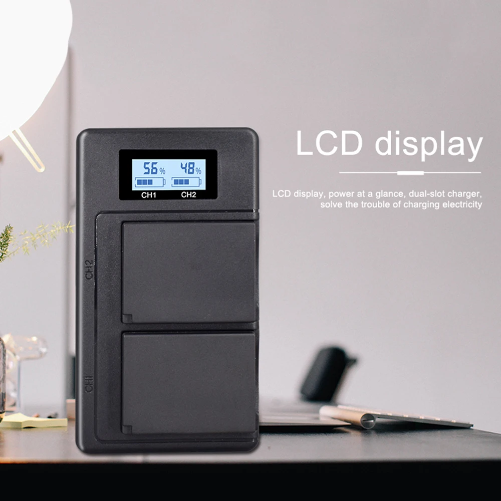 PALO USB fast charge smart LCD digital charger for NPW126 NP-W126 battery Fujifilm HS50 HS35 HS30 EXR XA1 XE1 X-Pro1 XM1 X-T10 - الصورة 6