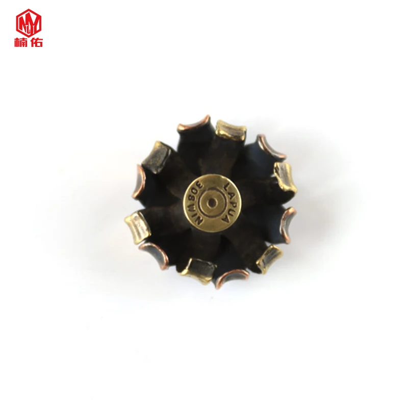 1 PCS Army Fan Couple Bullet Flower EDC Brass Knife Beads Outdoor Camping Tool Accessories Survival Parachute Paracord Beads - الصورة 2