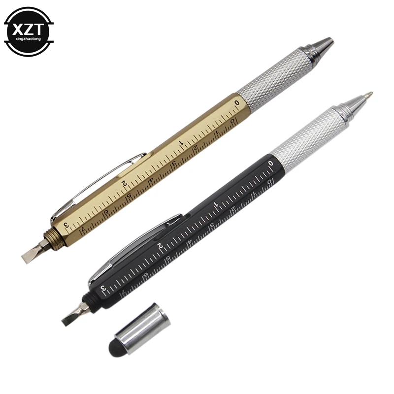 7 in1 Multifunction Ballpoint Pen with Modern Handheld Tool Measure Technical Ruler Screwdriver Touch Screen Stylus Spirit Level - Image 5